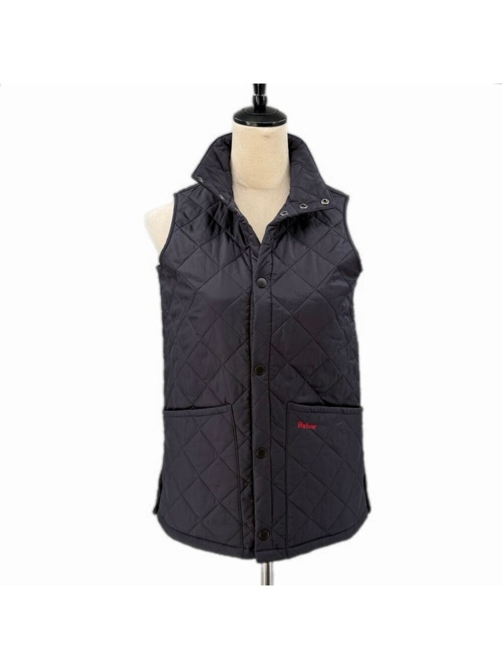 Barbour Youth Boy's XL Liddesdale Gilet Navy Quilted Snap Down Preppy Vest